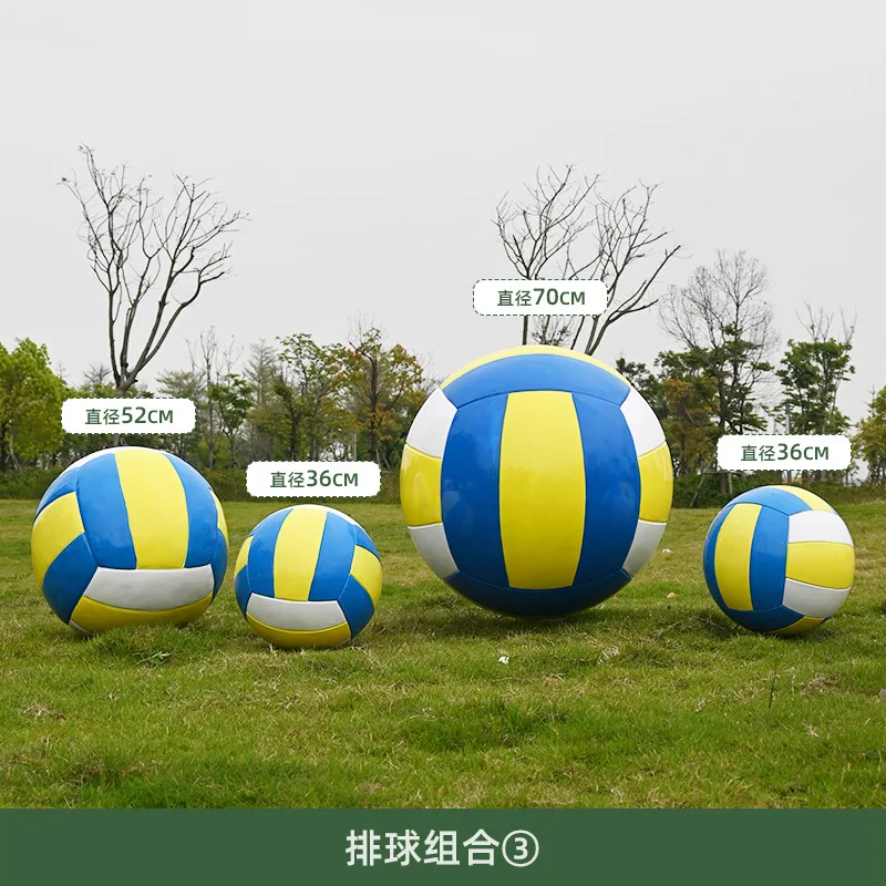 Fiberglass Iconic Sculpture Sport Soccer Ball Ornament Custom-made Large Size Realistic Football Soccer Sculptures