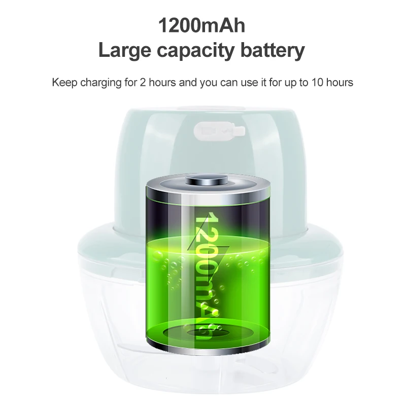 Electric vegetable cutter USB rechargeable food blender garlic shredder cutting vegetables meat wireless vegetable cutter slicer