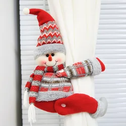 christmas Santa Claus Curtain Tiebacks cute christmas doll elk moose Curtain Tiebacks for window decoration