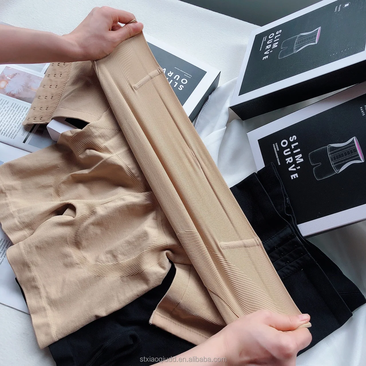 OEM ODM Custom logo size Abdominal Pants Women Shorts High Elastic Band Biker Shorts Row Buttons Body Sculpting Safety Leggings