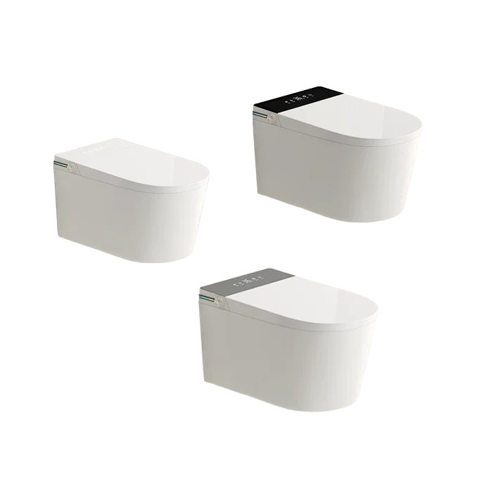 white Luxury Smart Toilet Remote Control Electric Automatic round Bowl Advanced Seat Heating Function wall hung smart toilet