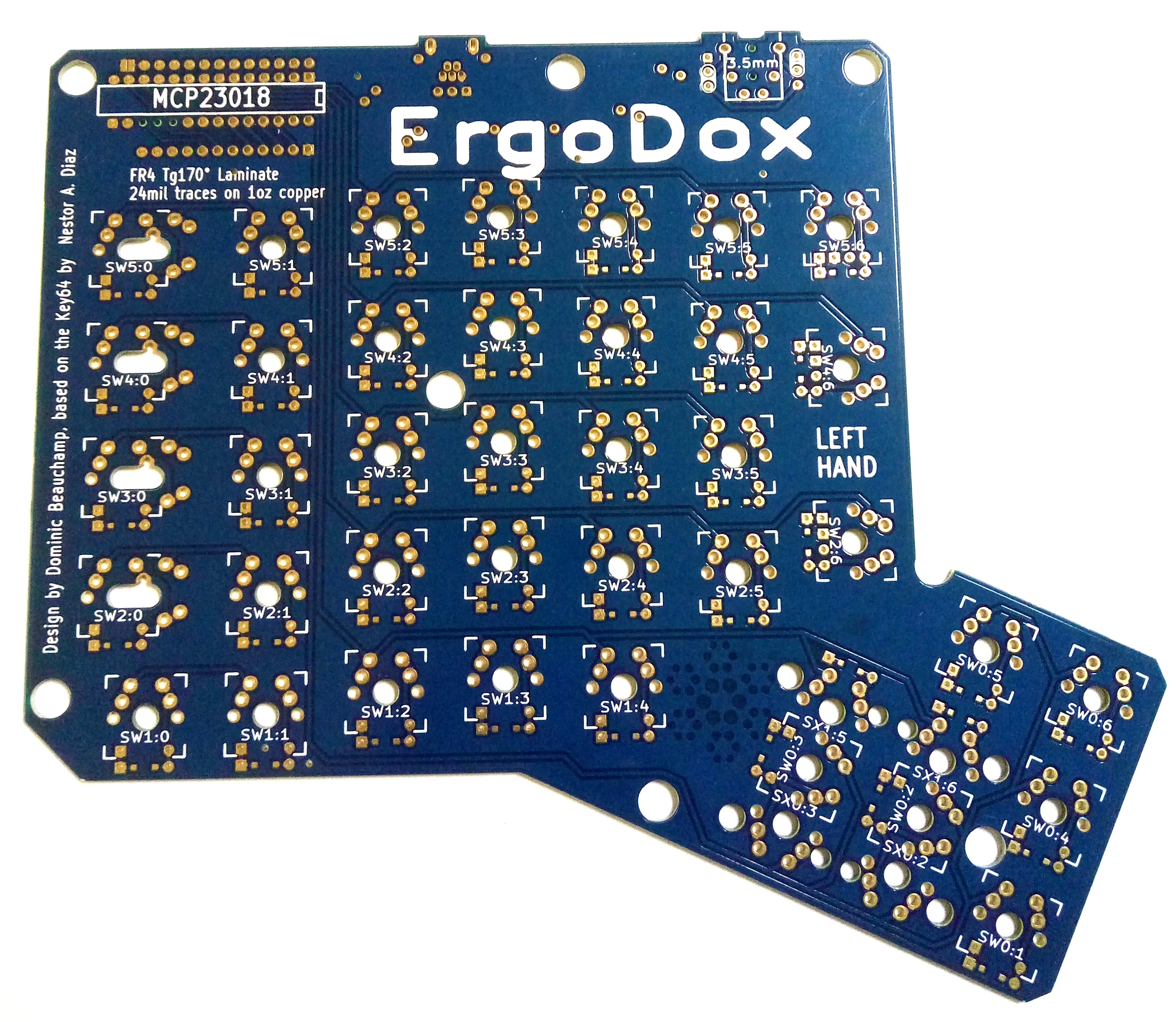
fr4 high tg 170 ErgoDox keyboard pcb electronic circuit board  (60605142324)