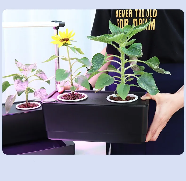 
Smart garden home indoor fiberglass vegetable planters box artificial plant plastic self watering flower pot 