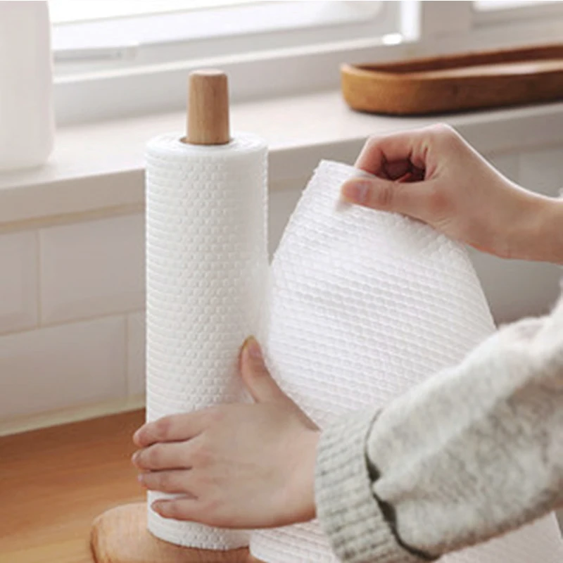 Kitchen towels household cleaning oil suction wet and dry disposable lazy rag non-woven cleaning cloth dish towel