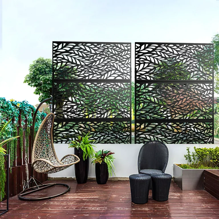 4 x 8 cheap balcony aluminum garden laser cut privacy fencing panel for railing fence