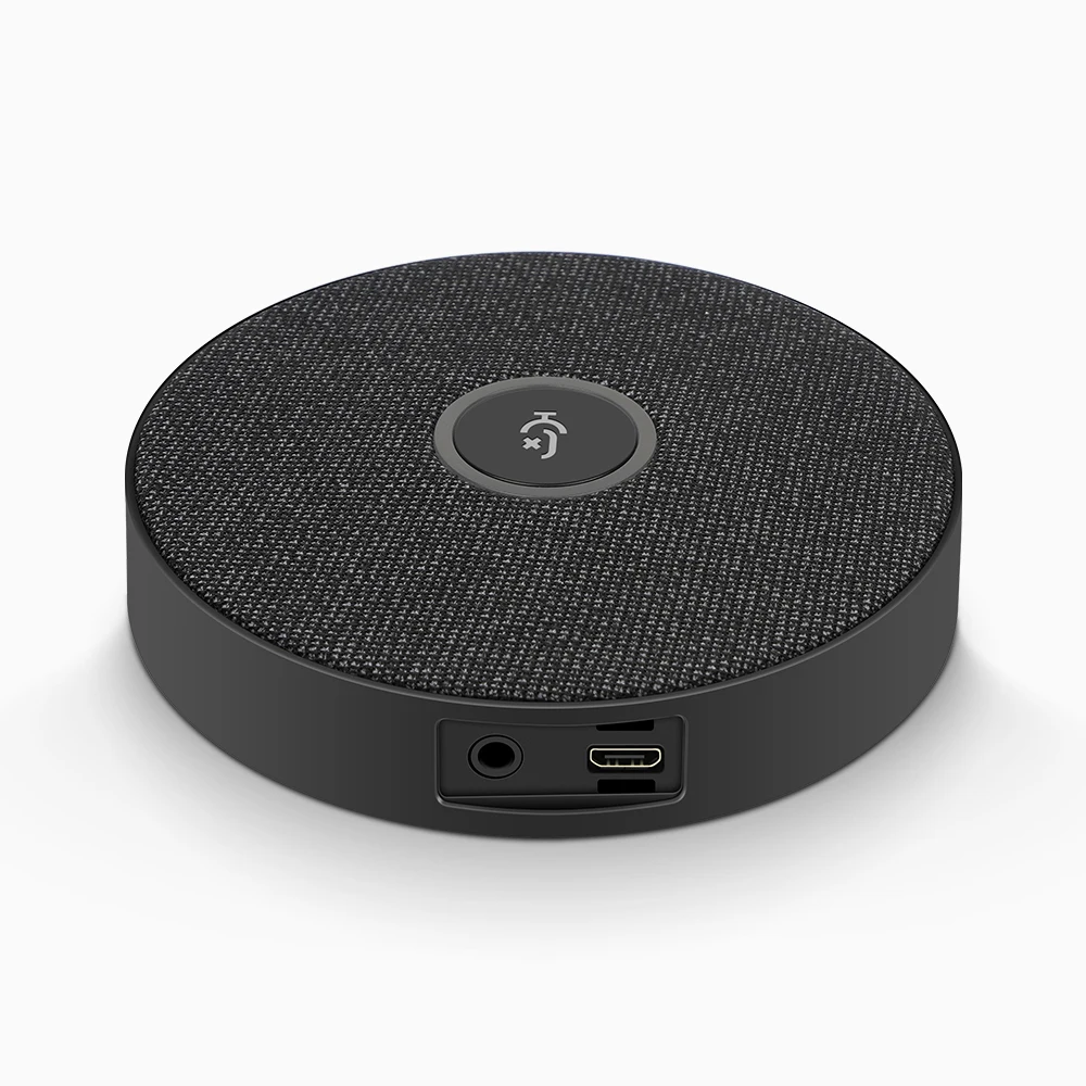 Rocware laptop portable and compact extension microphone for video bar, 360° 3m voice pickup  USB plug and play conference mic