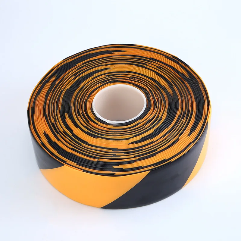 1mm Thick 4 Inches Industrial Line PVC Vinyl Single Sided Super Heavy Duty Floor Marking Tape Black and Yellow for forklift
