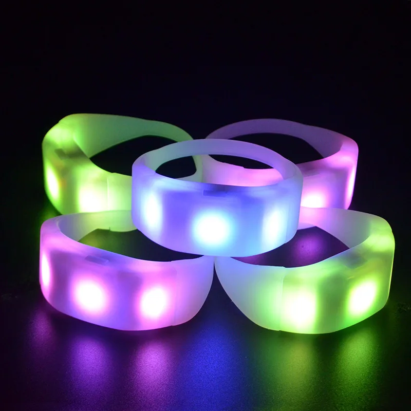 Wholesale Logo Custom Flashing Light Led Bracelet Multi Function Led Wristband