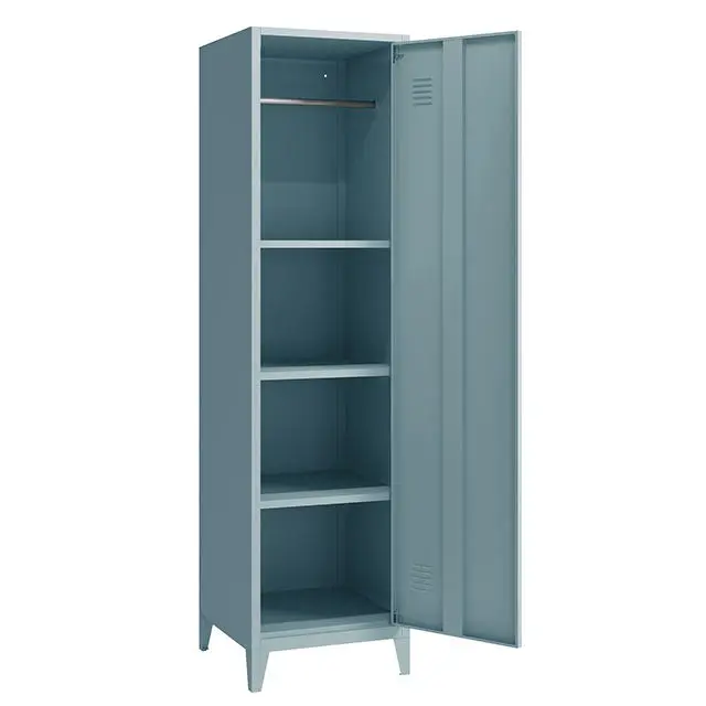 Metal Lockers Horizontal Lockable One Single Door Wardrobe Home Furniture School Gym Storage Steel Modern Pink 3 Compartment