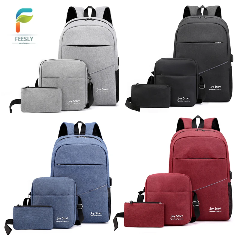school children set backpack book bag custom teens bag with usb charging port for teenage school 15.6 inch laptop backpack