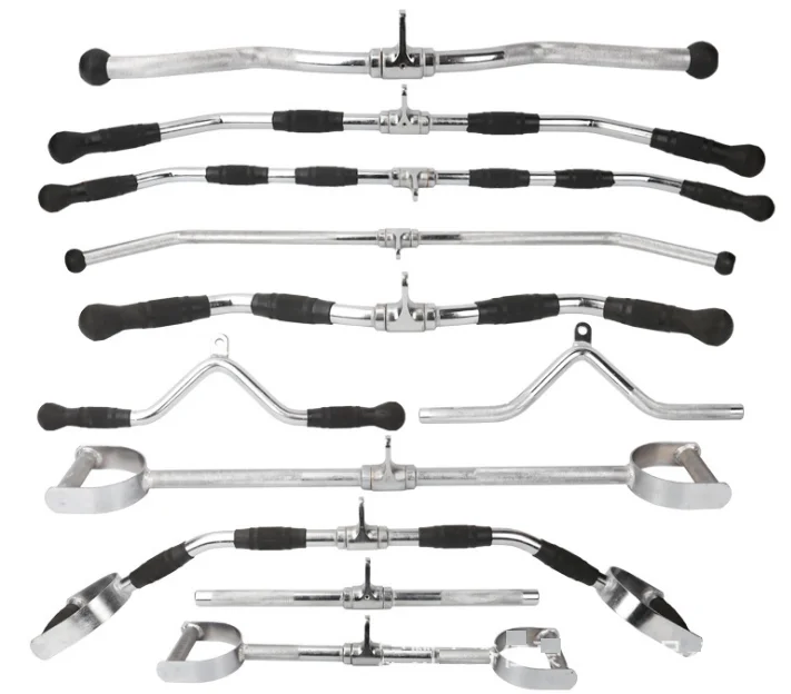 Row Bar cable attachment accessory back exercise lat pull down bar