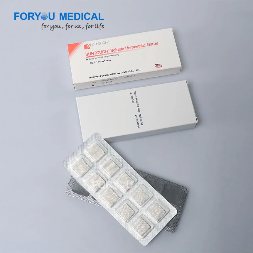 Foryou medical Cellulose material dental surgery gauze dentistry Gauze hemostatic first aid gauze