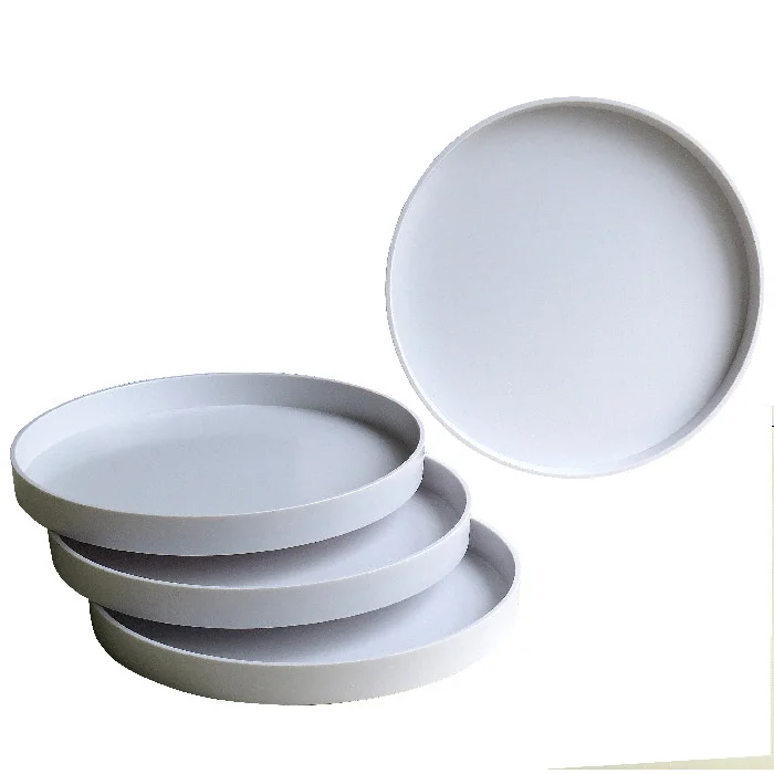 Manufacturer Wholesale Bamboo Fiber Degradable Flower Pot Tray Plant Water Tray Flower Pot Saucer