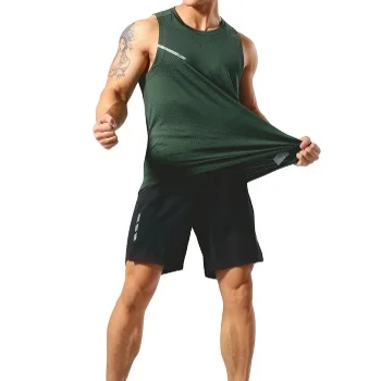 
Ever Fashion Hot selling mens sports wear vest shirt body fit breathable custom Logo Vest with low price 
