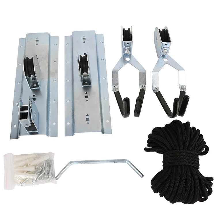 
Easy Install Bike Hoist Bicycle Lift for Garage Ceiling Storage, Heavy Duty Mountain Bicycle Hanging Rack 100 lb Capacity 