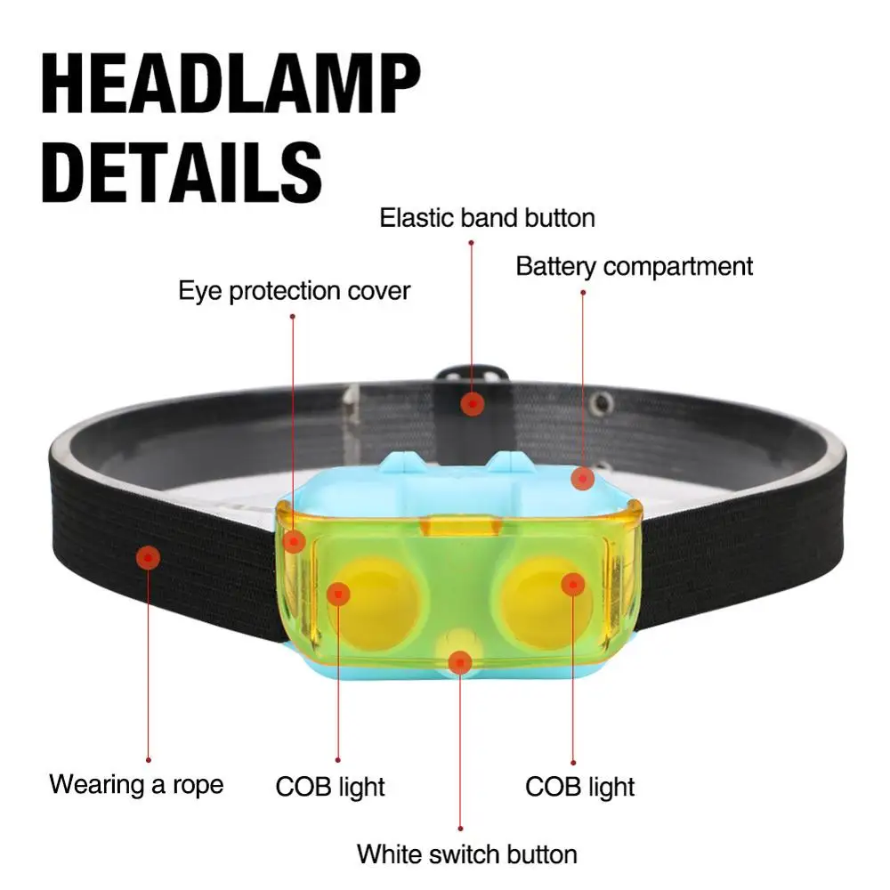 High Bright portable LED head light Running Headlamp With AAA Battery