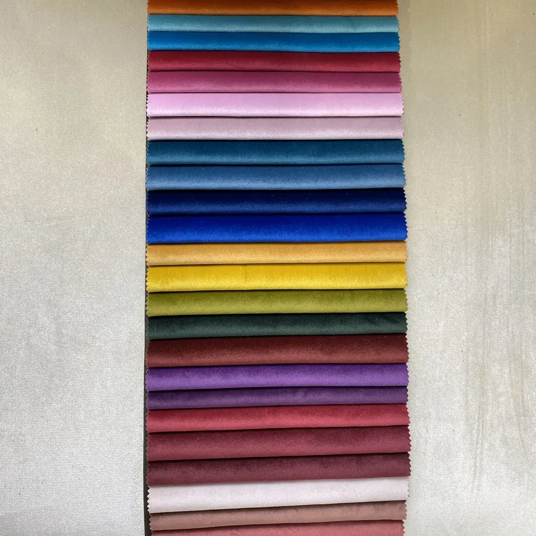 NIRVANA  -PALACE  PALERMO TIFFANY  China product multi-colors design 100% polyester holland velvet textile fabric for sofa