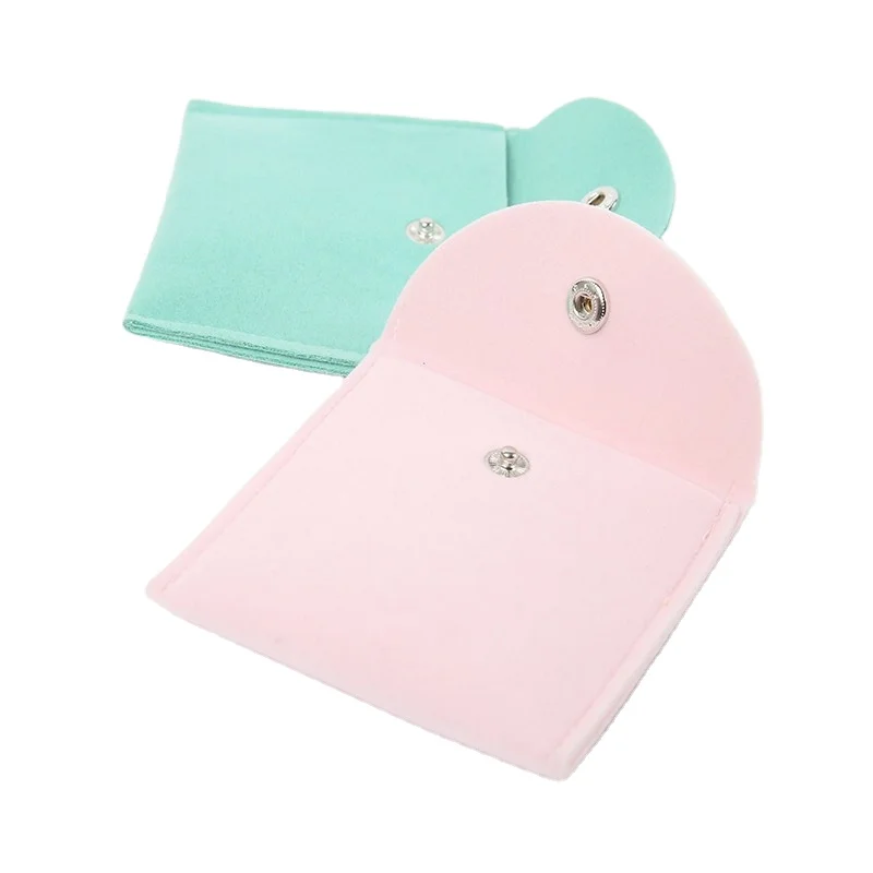 Custom Logo Button Jewelry Pouch Bag Packaging
