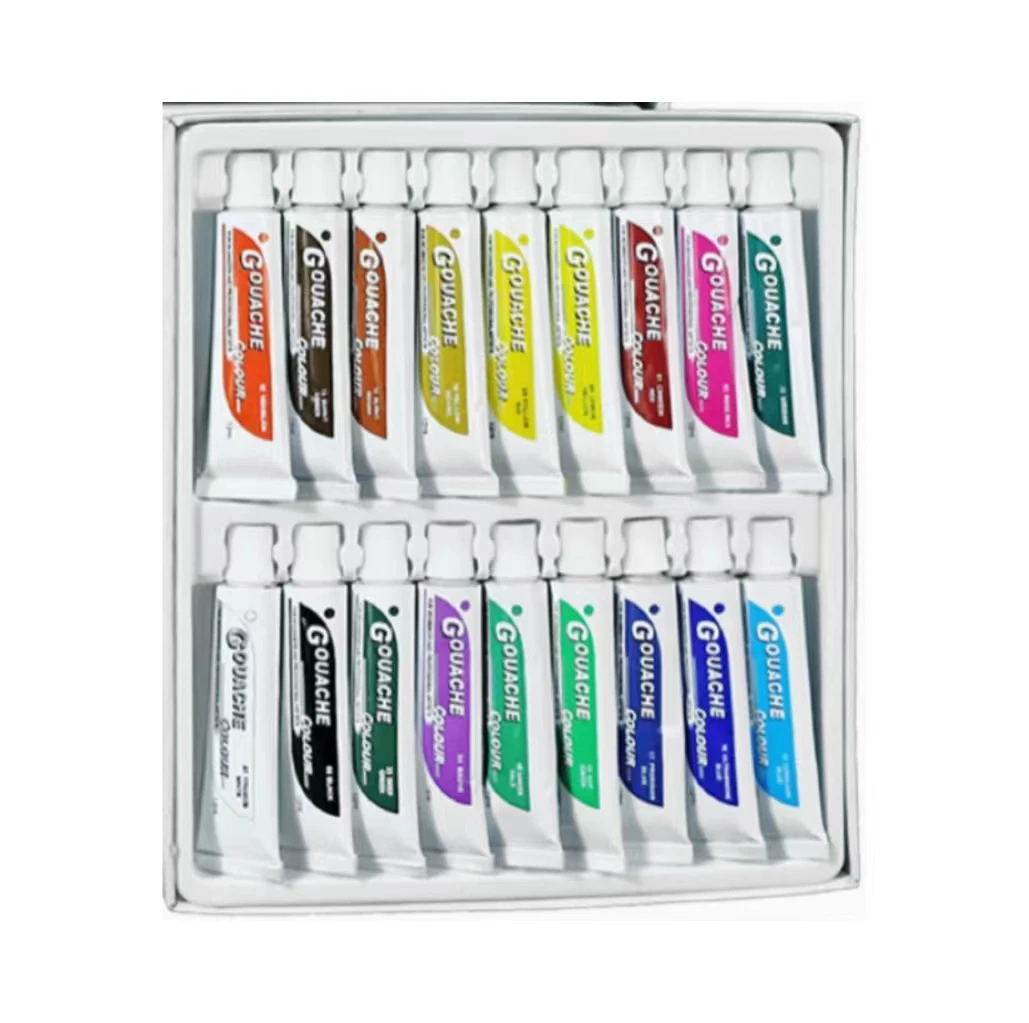 Gouaches Colors: Vibrant Stationary & School Supplies for Makers - 12ml x 18color Professional Watercolor Paint Set