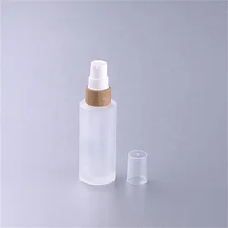 50ml 120ml China Alibaba cosmetic packaging Supplier frosted spray pump round glass bottle