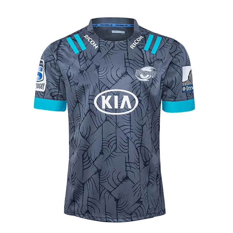 
All New Zealand sublimation printing stiped rugby jersey league jerseys with black and other color 