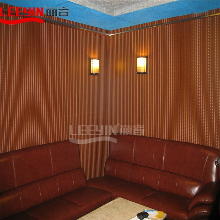 Fireproof Wooden Grooved Wall Paneling MDF Board Akustik Panel for Office Building Acoustic Panels