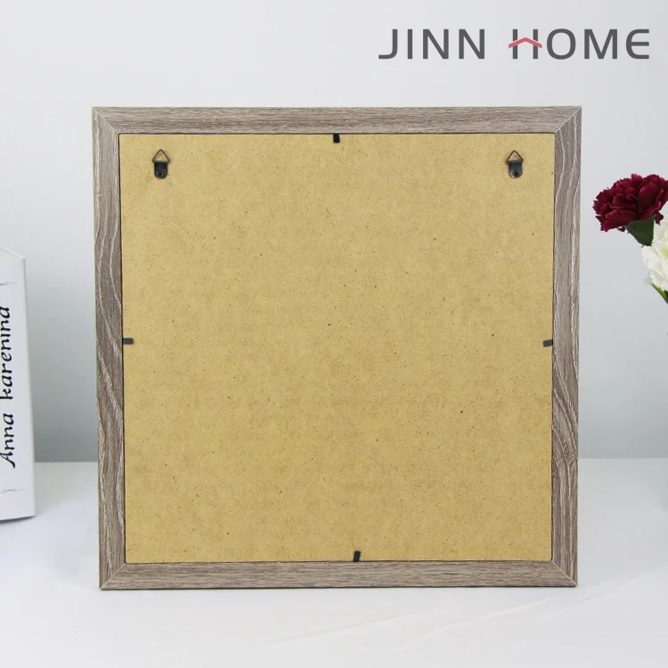 Jinn Home Square Rustic Photo Frame Wood Picture frames Matted 4pcs Image Collection