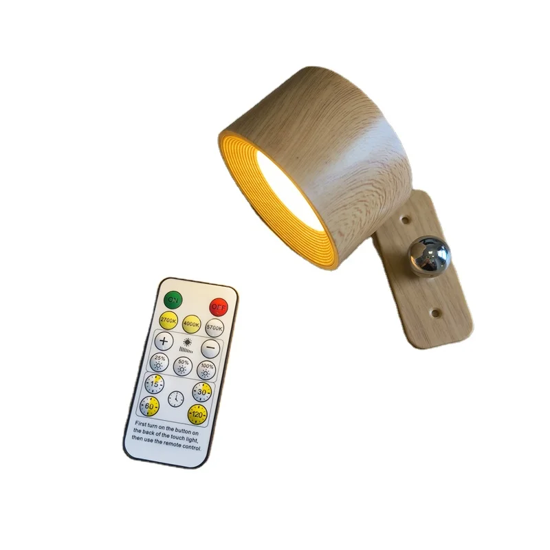 Remote Control Indoor Wall Lamp Megnetic Suction Mounted led Rechargeable Reading Wall Light