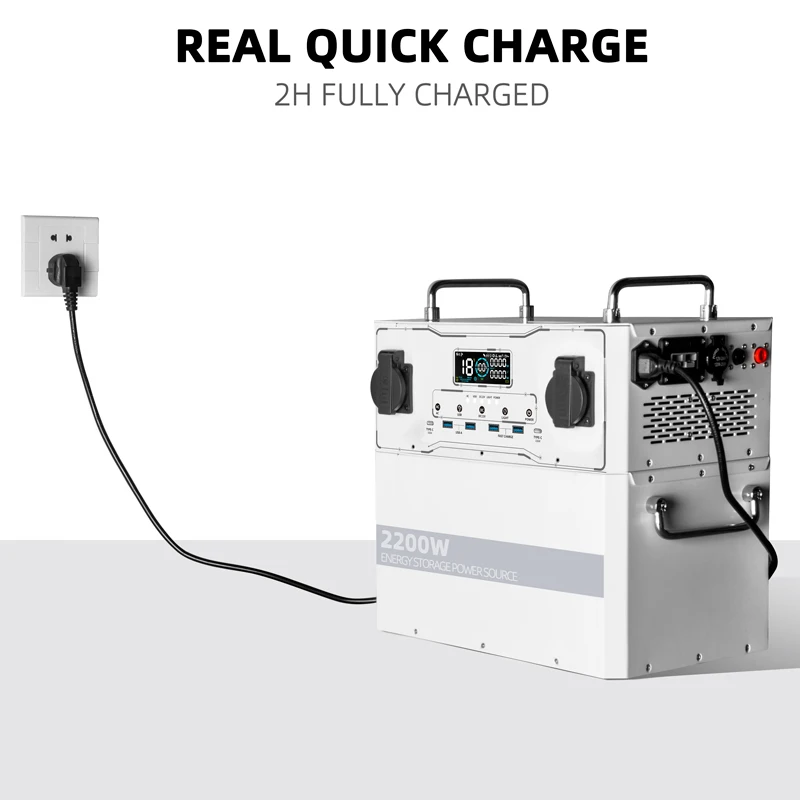 Литий-ионный источник питания 2000 Вт 1800 зарядная станция солнечный генератор 2200 портативная электростанция