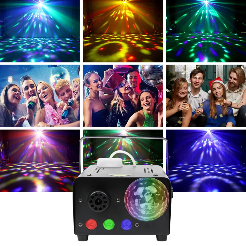 Factory Remote Control DJ Light RGBW LED Disco Light 500W Smoke Projector Efftect  3 in1 Fog Machine For Party Music Bar Weeding
