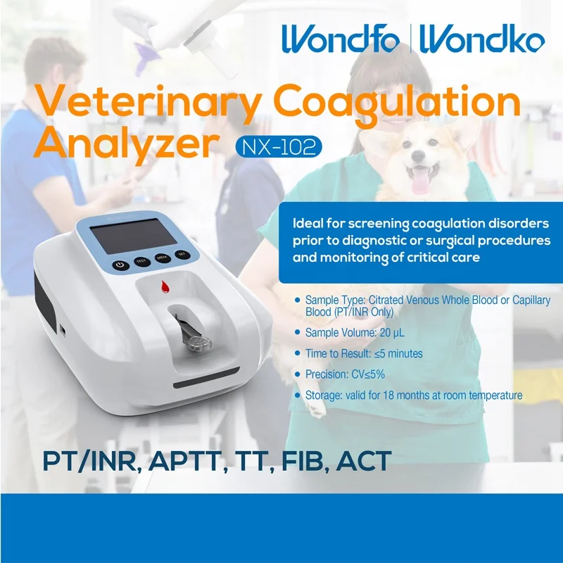 Optical single channel Wondfo veterinary coagulometer blood coagulation analyzer price