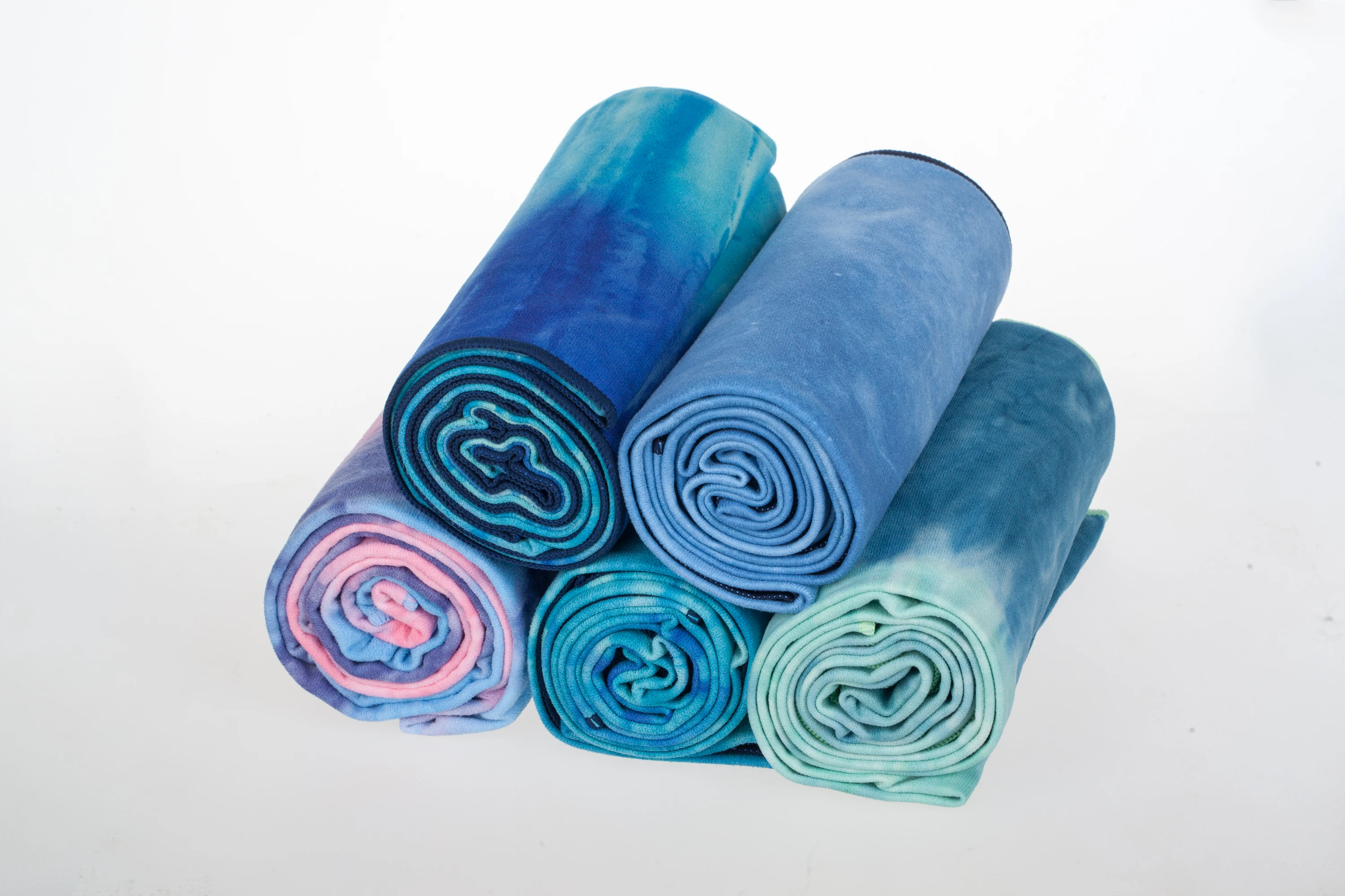 Non Skid Foldable Quick Dry Hot Gym Mat Tie-Dyed Soft Microfiber Yoga Towel