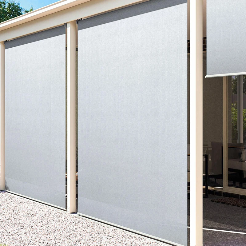 High Quality Waterproof Clear Pvc Outdoor Blind Transparent Zipper Track Roller Blind