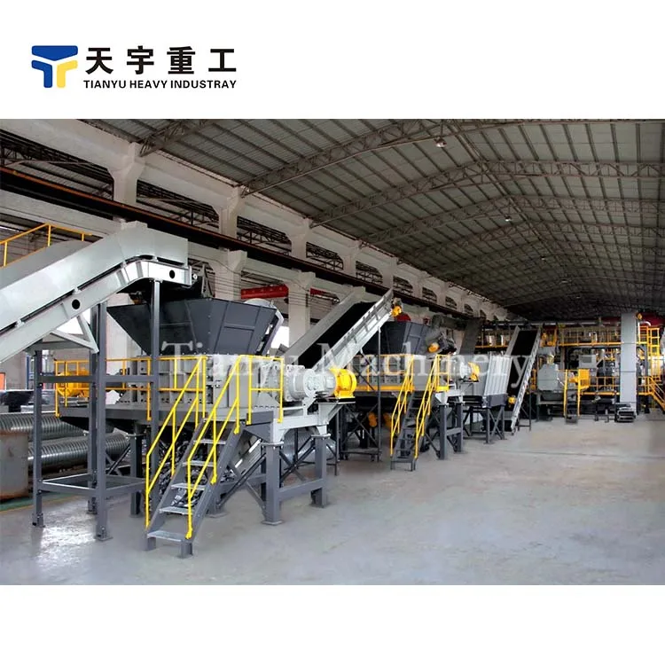 Automatic Used Motorcycle Truck Car Bike Tire Shredder Crusher Rubber Crumb Making Machine Waste Tyre Recycle Production Line