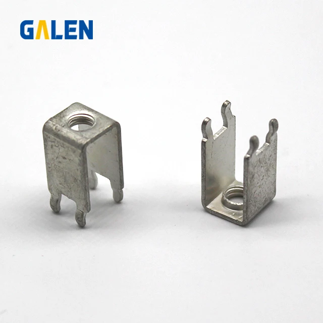 Pcb-10c m3m4 Welding tab terminal pure copper tinned soldering terminal four pins pcb screw terminal