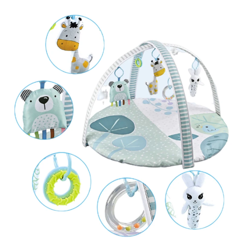 Newborn baby toys Game Blanket Baby Activity Gym Mat Musical Baby Play Mat Piano with Animal Rattle Toys Toddler Toys play Mats
