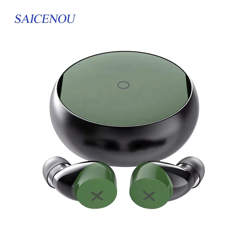 2021 new earphones IPX5 wireless headphones Saicenou Q06 factory high quality product and price for Metallic wireless headphones