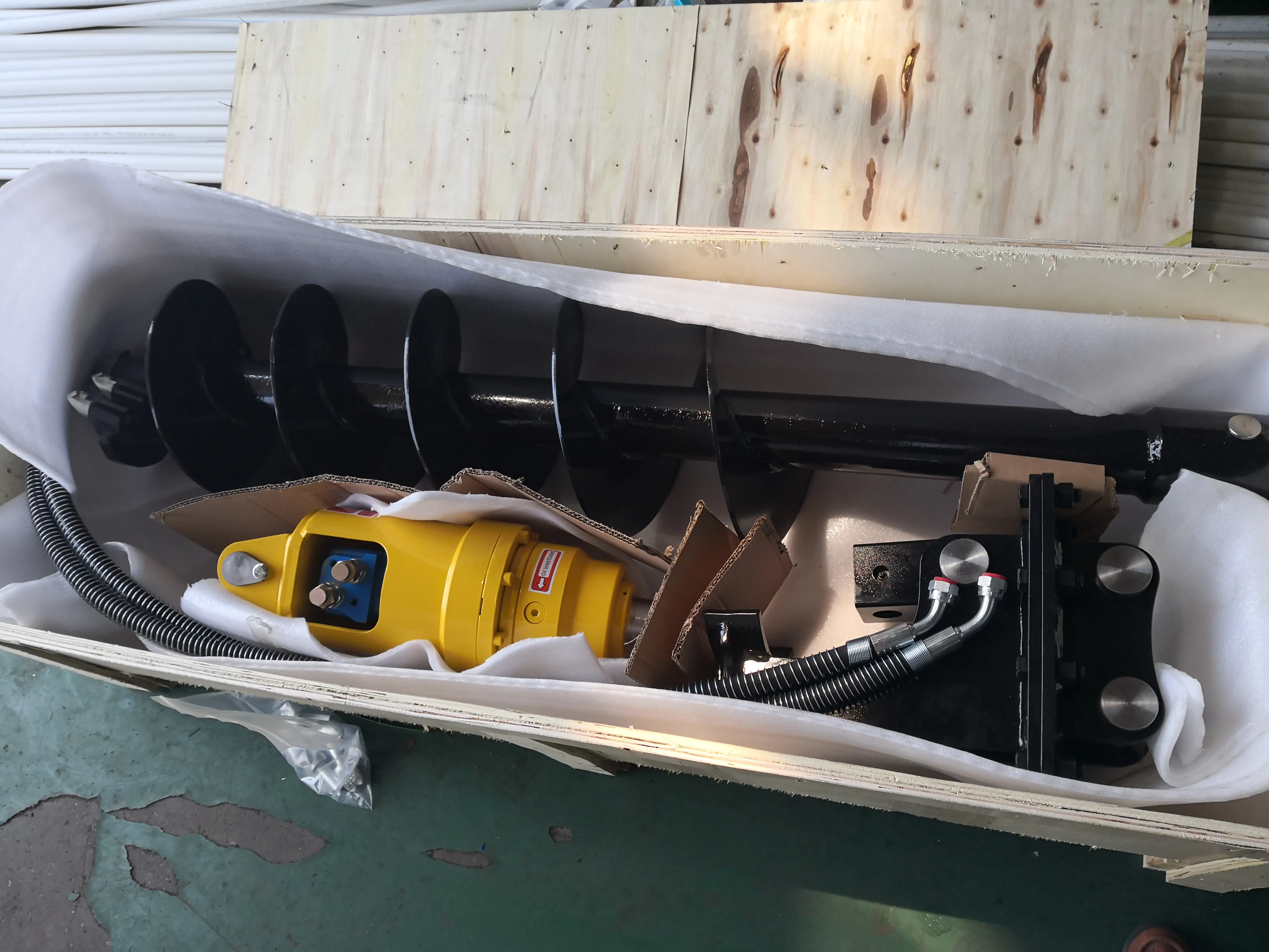 WB97 excavator earth drilling auger