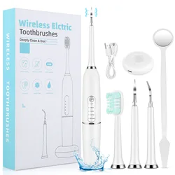 Multifunctional Tooth Cleaner Pick Ultrasonic Teeth Whitening Machine Remove Dental Scaler Waterproof Electric Tooth Brush