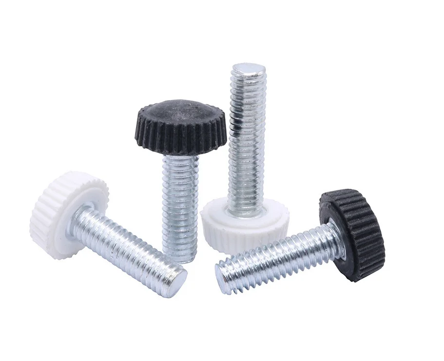 Wholesale Black Custom Knob Screw Plastic Head  Knurled Screw Thumb Screw  with Good Price