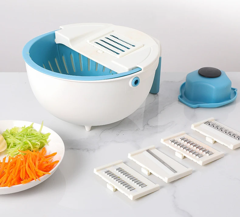 Syh596 Slicer With Drain Basket Vegetable Cutter Vegetable Multifunctional Vegetable Cutter Slicer