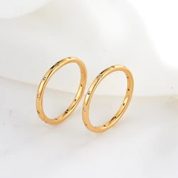 Wholesale CZ 14K Gold Plated Brass Thin Finger Ring