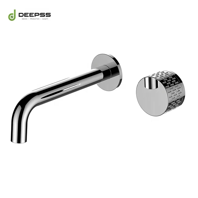 Contemporary 3 Holes Watermark In Wall Brass Chrome Bathroom Faucet