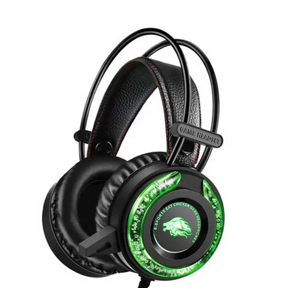 3.5mm USB wired LED light Stereo noise cancelling OEM earphone Gaming Headset Headphones with Mic for PS4 Xbox one PC Laptop