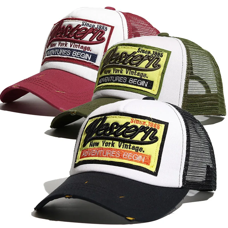 Mens Mesh Cheap Custom 5 Panel Trucker Cap Applique Embroidered Trucker Hats