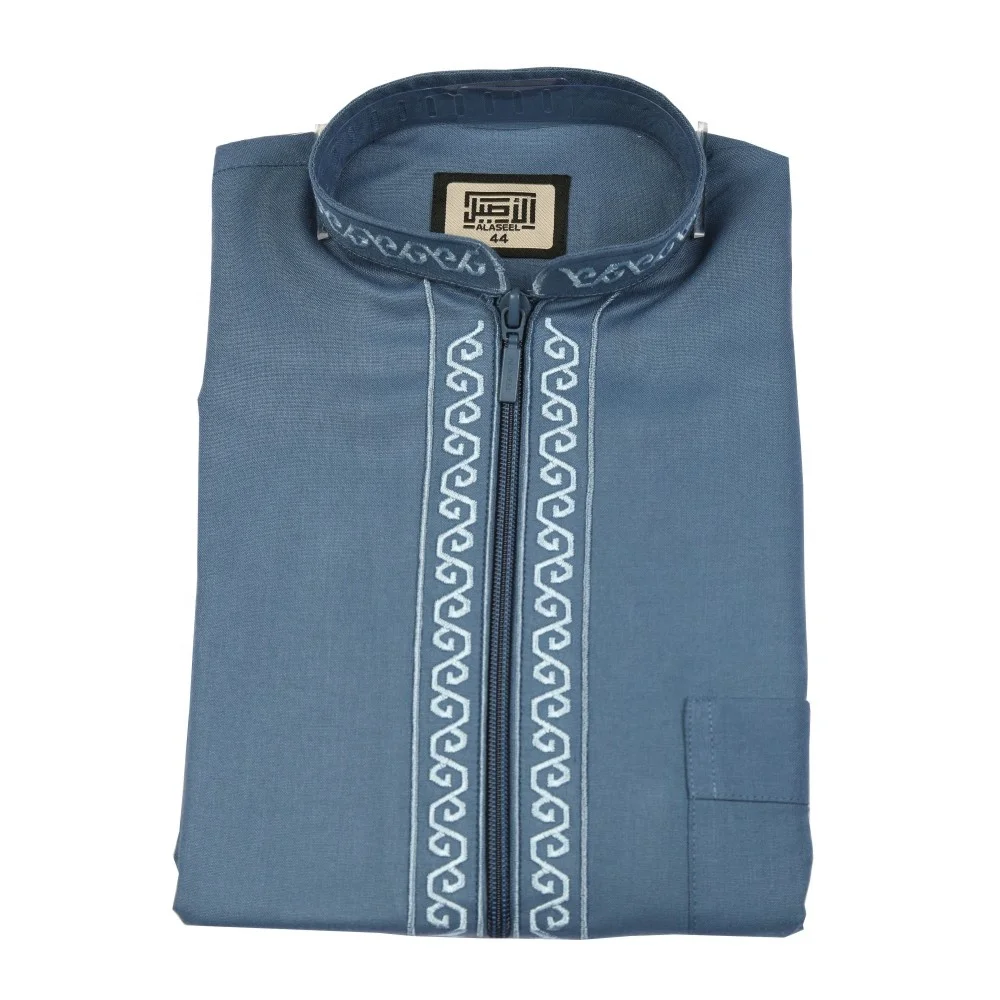 Muslim Saudi Arabia  Dubai Kurta Costume Kaftan Abaya Ethnic Thobe For Kids AL ASEEL Brand Short Sleeve