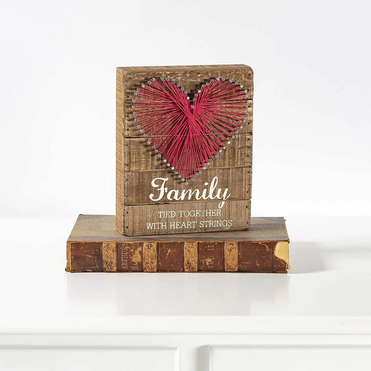 wholesale custom Rustic vintage farmhouse decor Wood handicraft String Art Sign Family