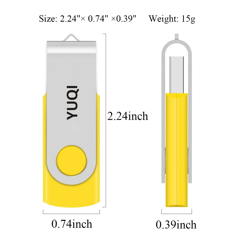 
YUQI cheap swivel 2.0 3.0 4gb metal abs memori external 8gb 16gb 32gb 64gb usb memory 