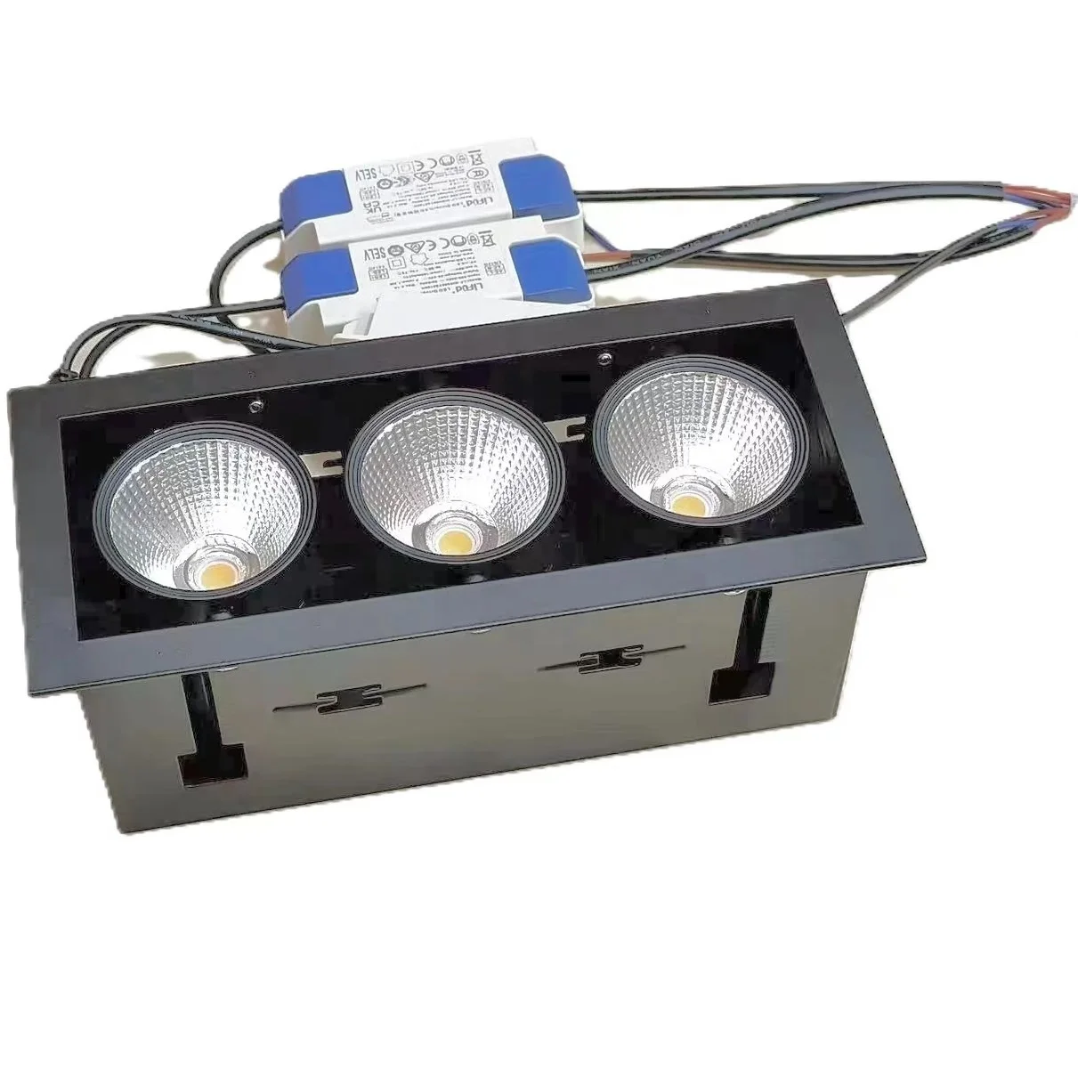 Двойной 7w 12w cob светодиодный энергосберегающий утопленный downlight квадратный