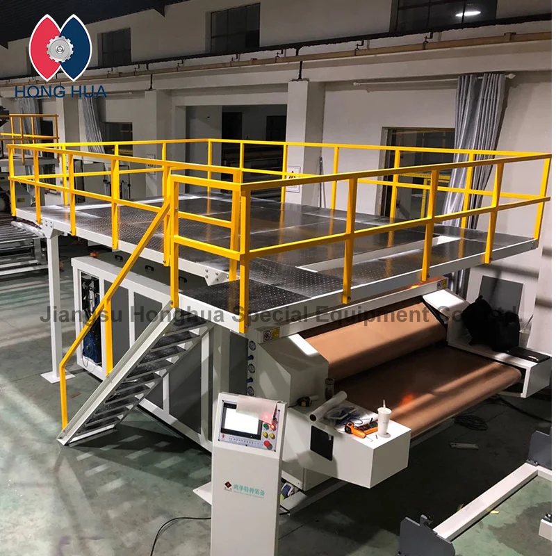 Honghua 4570 mm(L) x 1580 mm(W)x 1.400 mm (H) FLATBED LAMINATING MACHINE Double Belt Presses Machine For CFRT BOARD